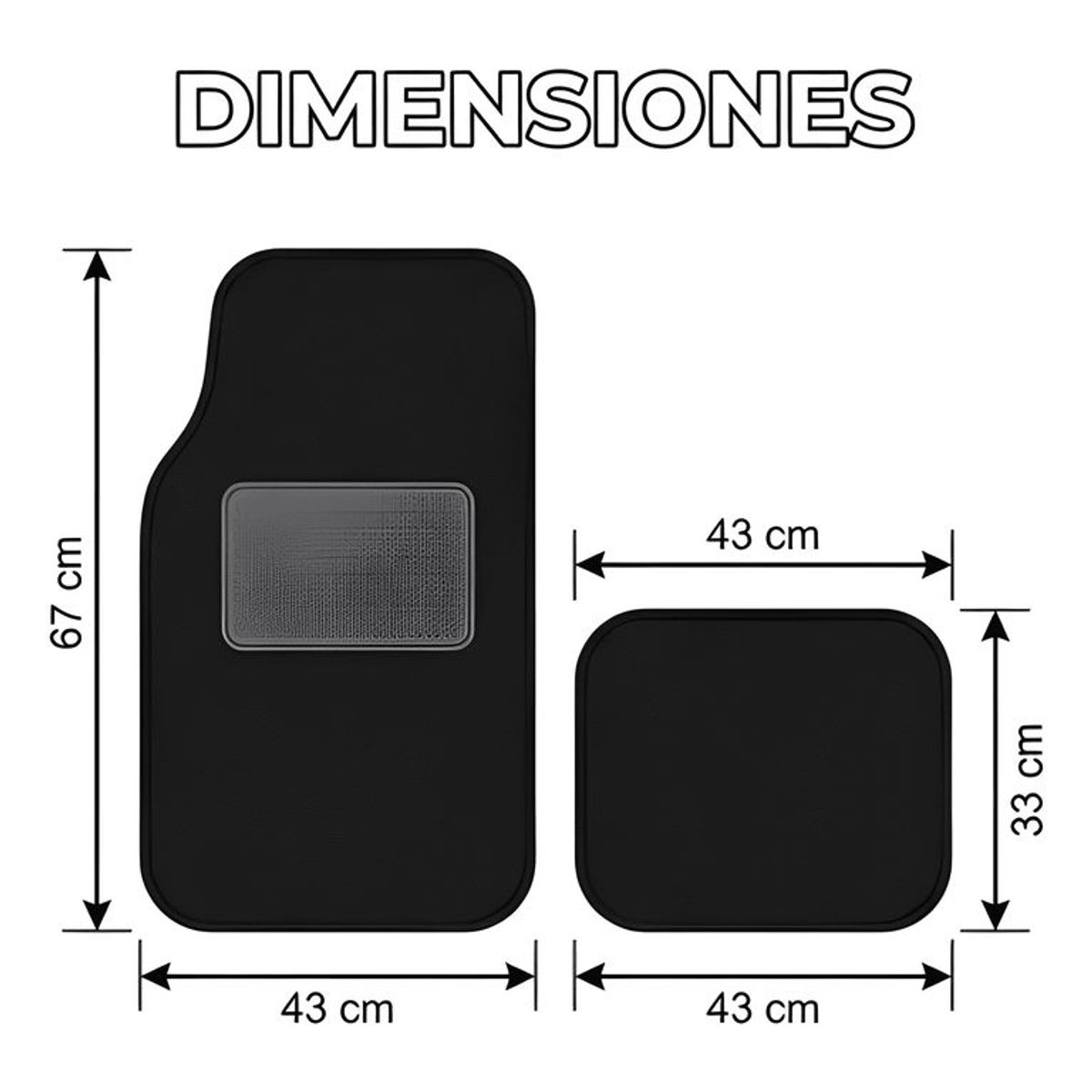 GENERICO - Alfombras De Piso Auto 5 Piezas Universal Antideslizante