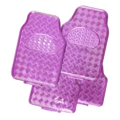 GENERICO - Alfombra Cubre Piso Metálico Para Mujer Set 4pcs Auto Tuning