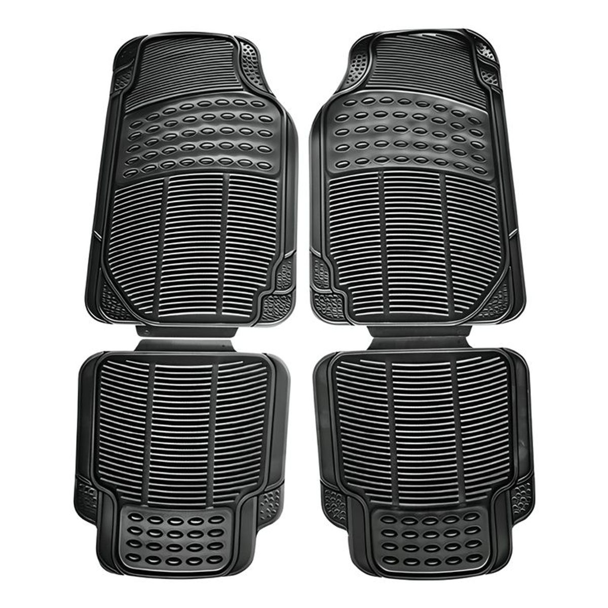 GENERICO - Alfombra Piso De Goma Para Auto Universal 4 Piezas