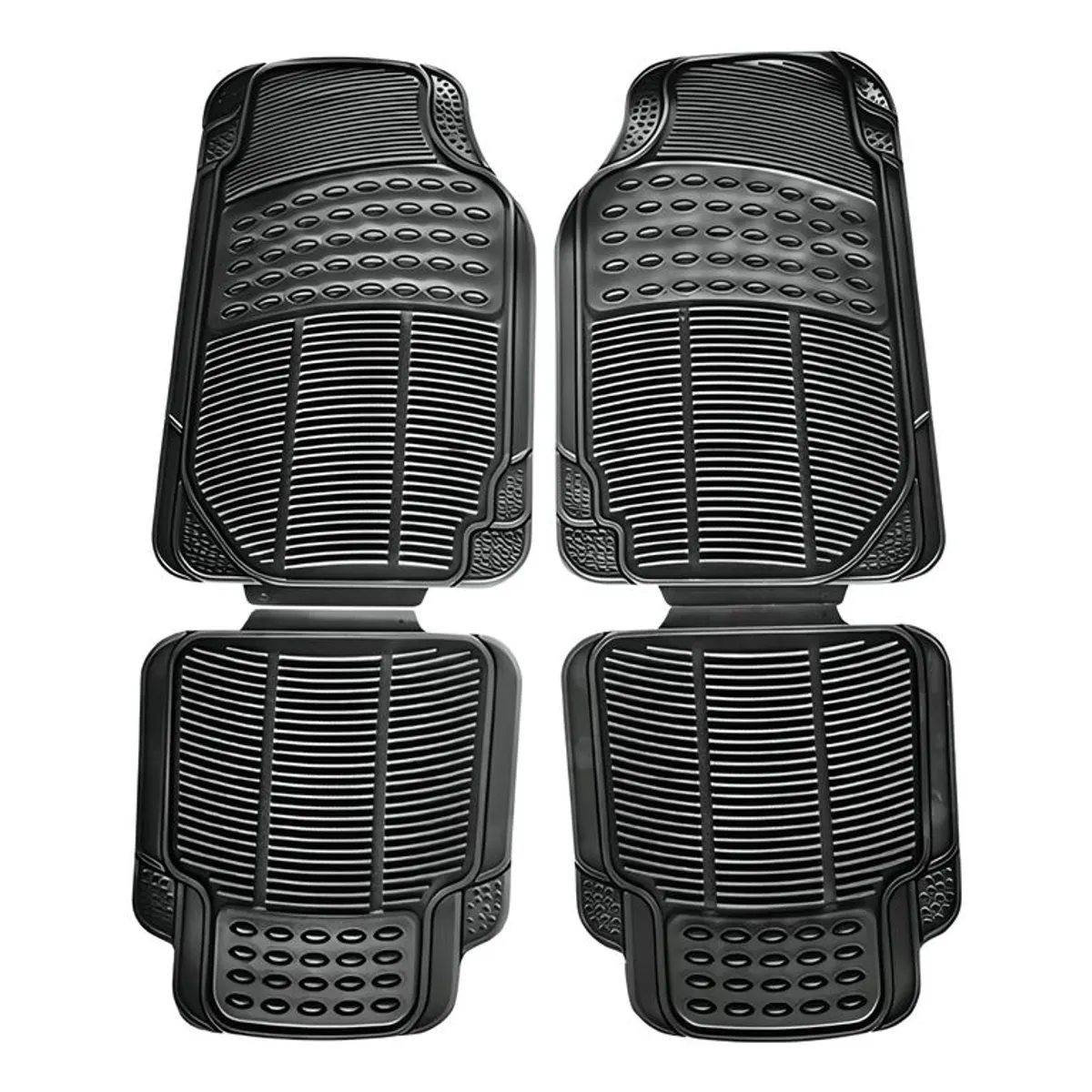 GENERICO - Alfombra Piso De Goma Para Auto Universal 4 Piezas