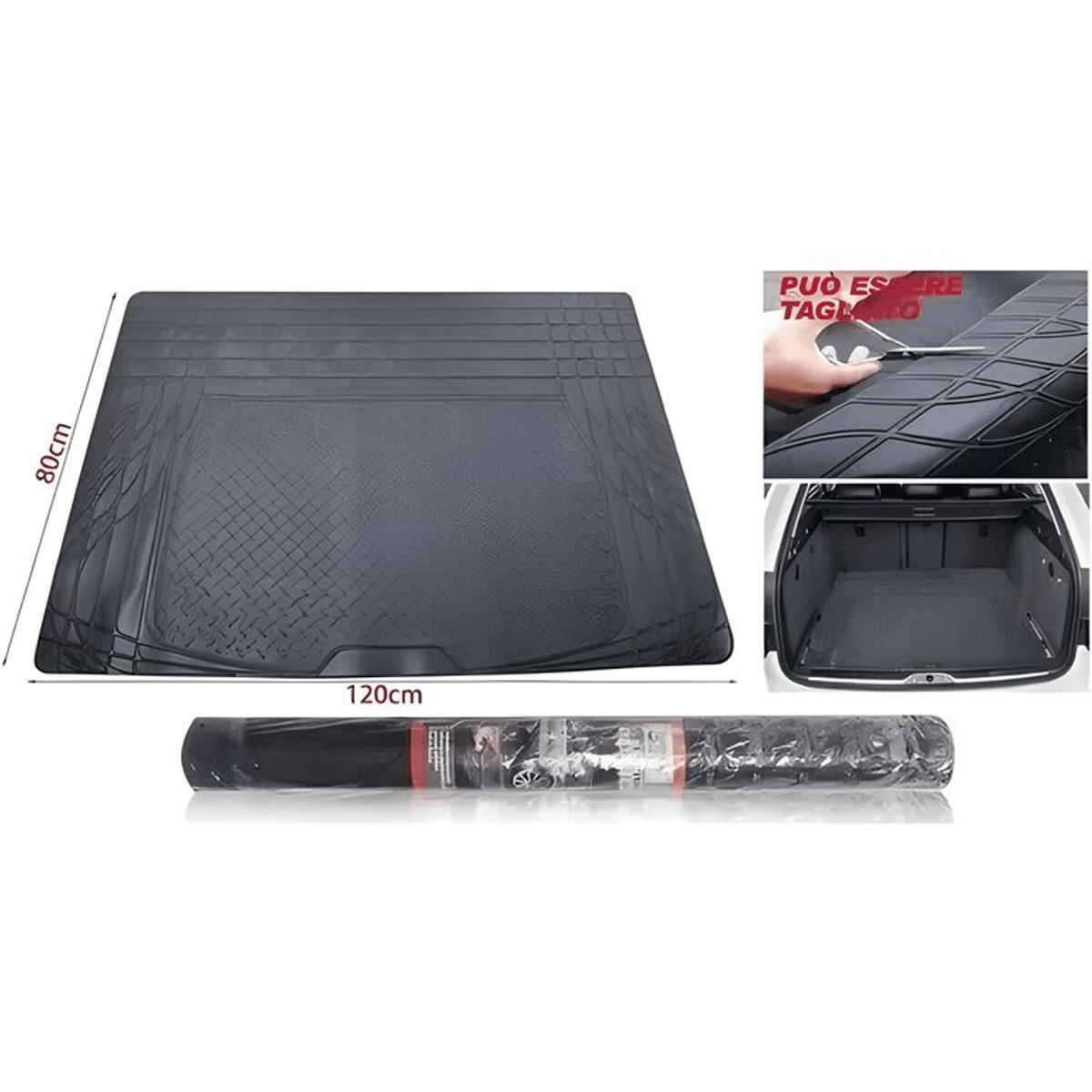 GENERICO - Cubre Maleta Goma Maletero Auto SUV Antideslizante 120x 807