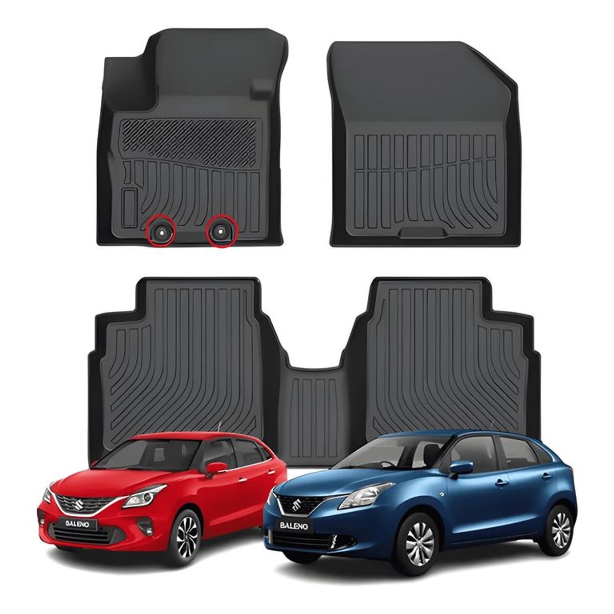 GENERICO - Cubre Pisos Calce Perfecto Suzuki Baleno - 3 Piezas