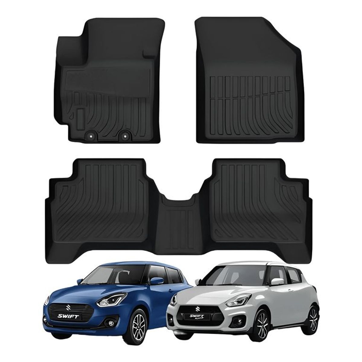 GENERICO - Cubre Pisos Calce Perfecto Suzuki Swift - 3 Piezas