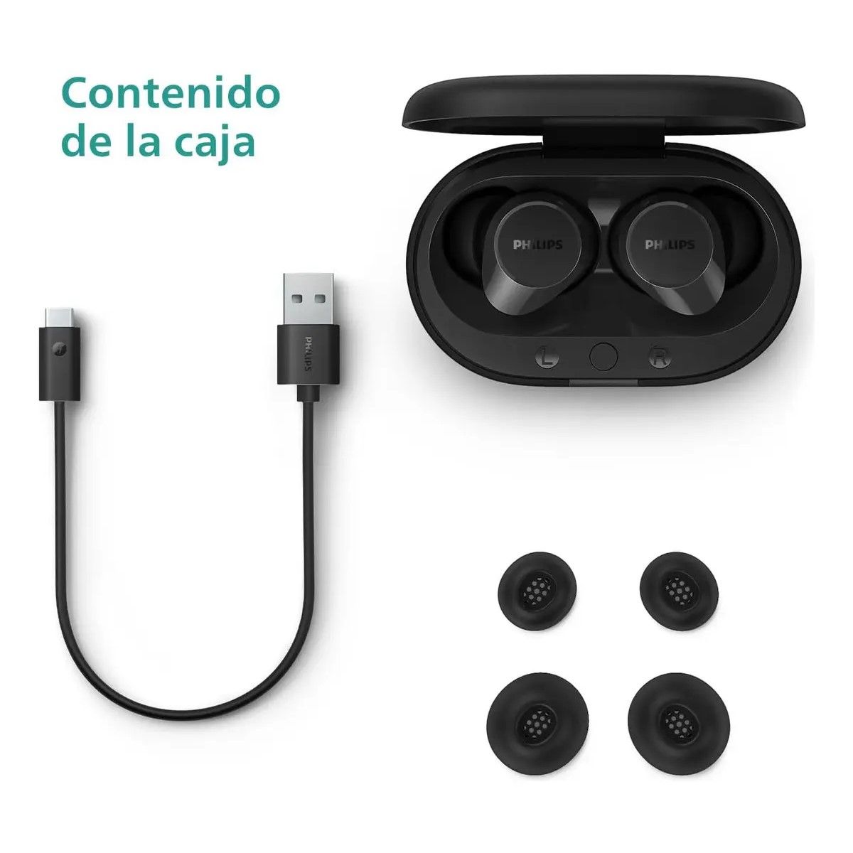 GENERICO - Audífono True Wireless Bluetooth  Negro Luz Blanco BELUG