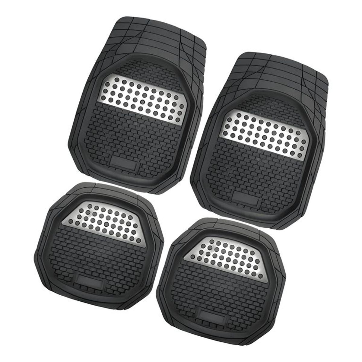 GENERICO - Alfombra Cubre Piso Goma Auto Universal Set 4 Pzs