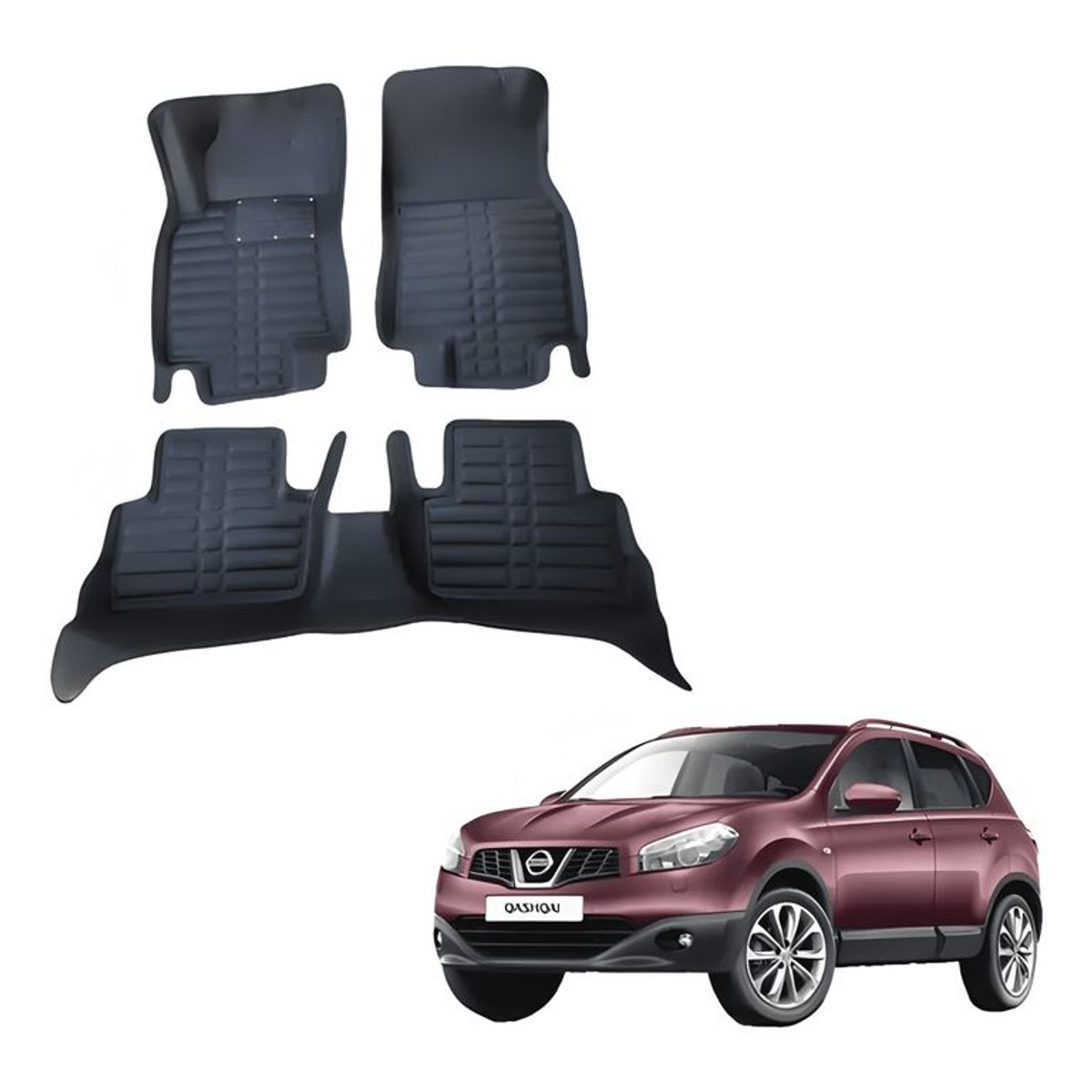 GENERICO - Cubre Pisos Calce Perfecto 3D Nissan Qashqai 2021 Al 2023
