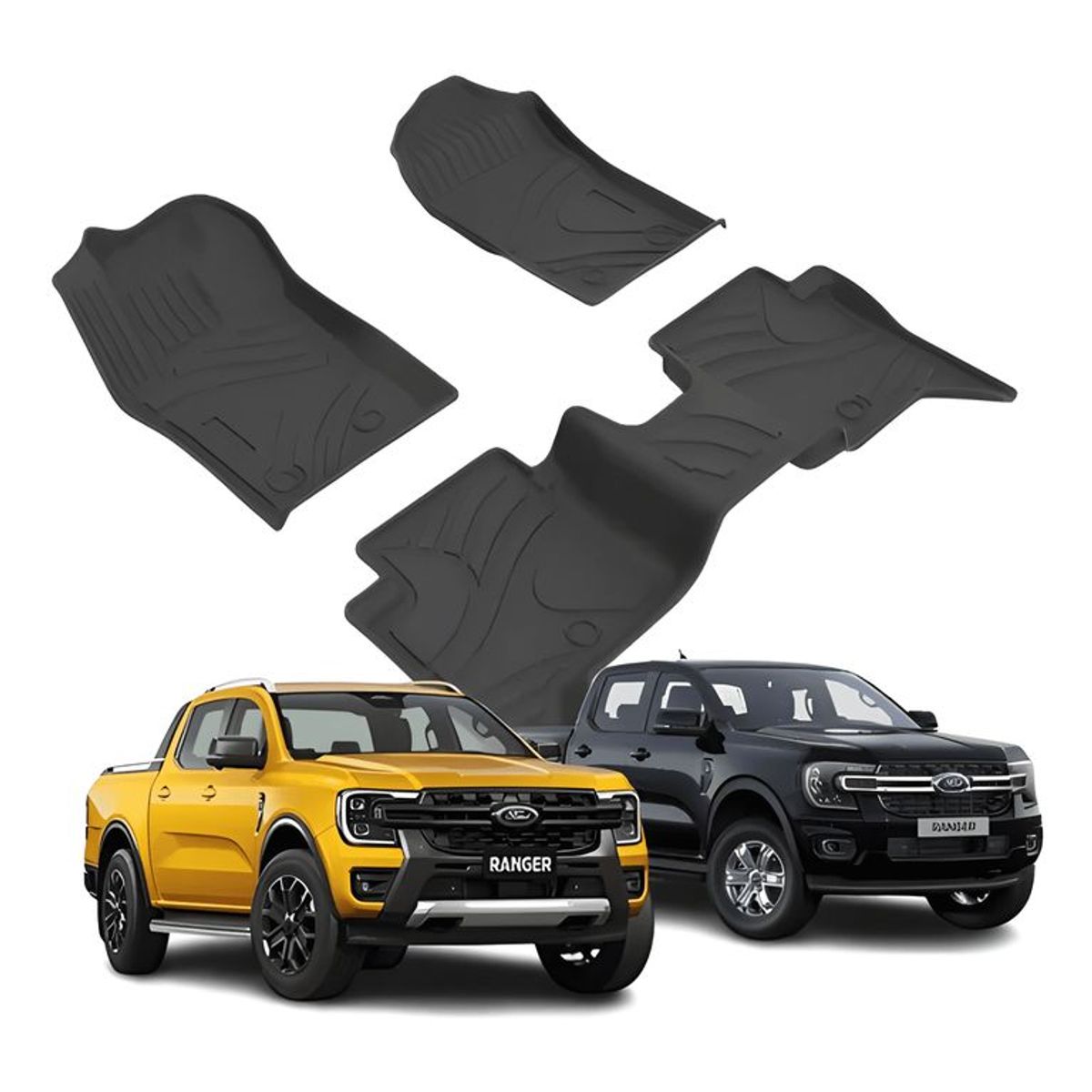 GENERICO - Cubre Pisos Calce Perfecto Ford Ranger - 3 Piezas