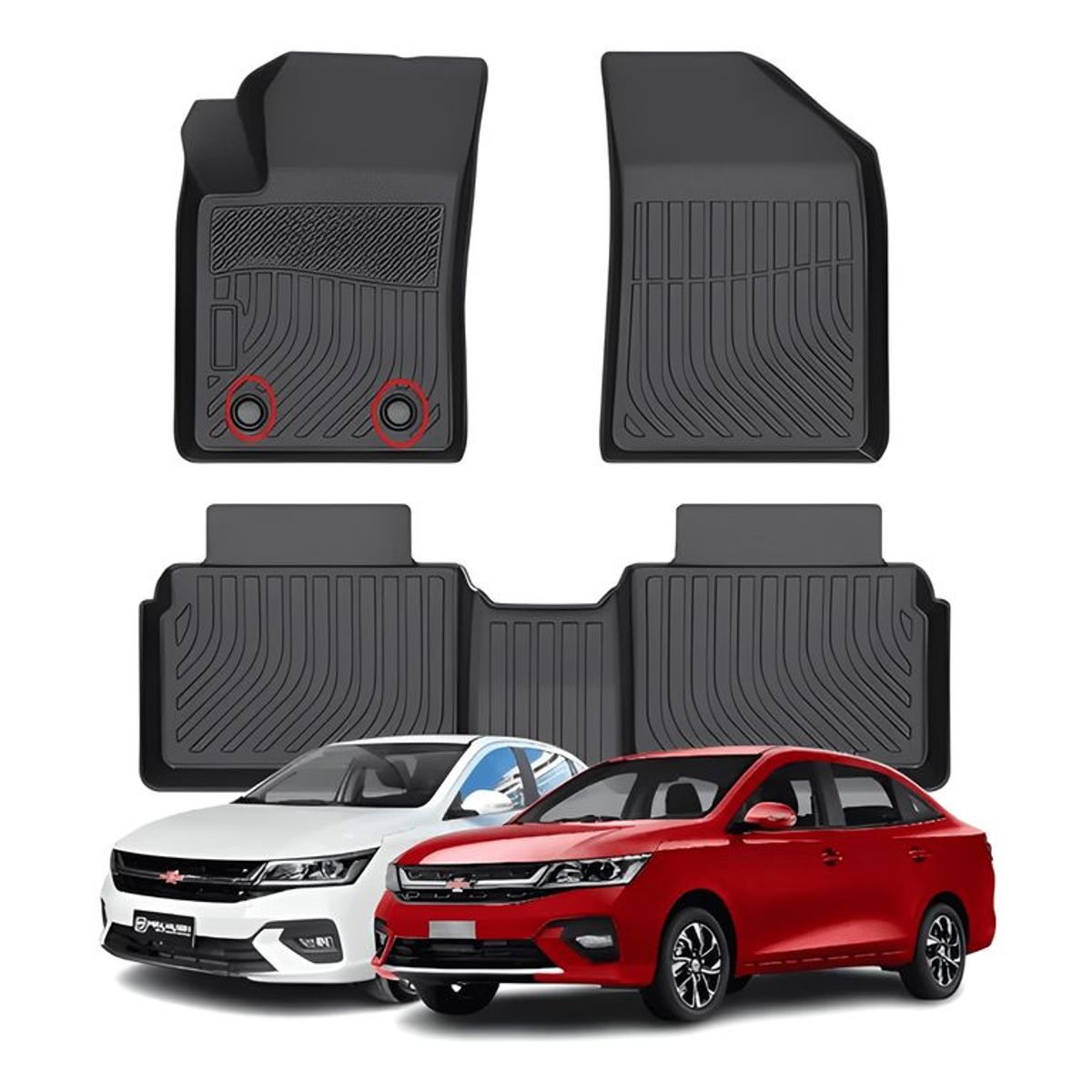 GENERICO - Cubre Pisos Calce Perfecto Chevrolet Sail 2024+ - 3 Piezas