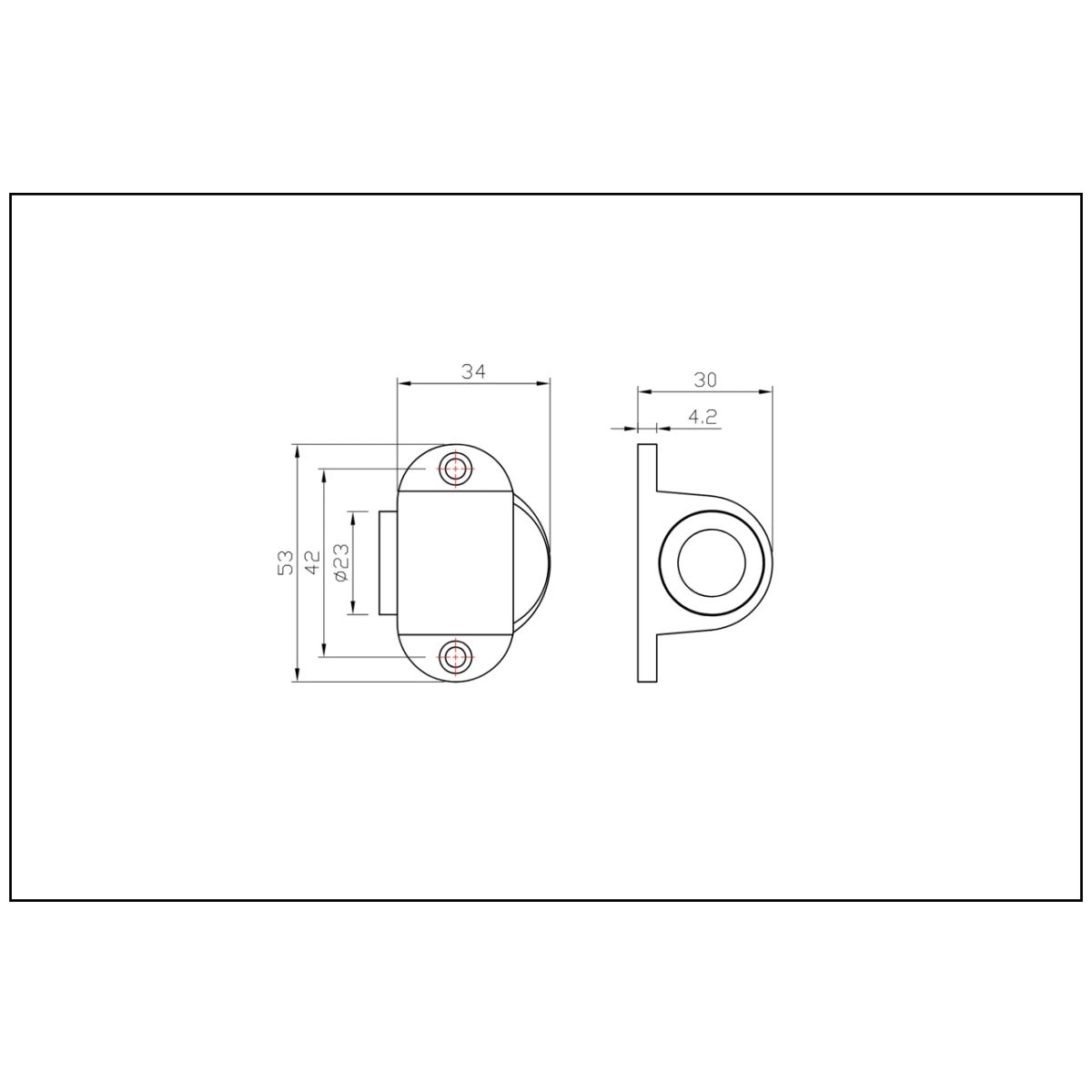 GENERICO - Tope de puerta magnético Níquel satinado Stärk Design SDTOPE3-NS