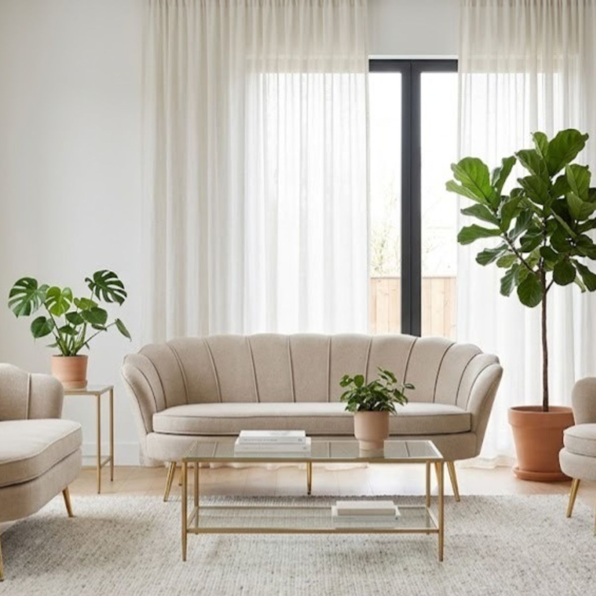CORI CORI - Sofa Flor 3 Cuerpos Base Gold