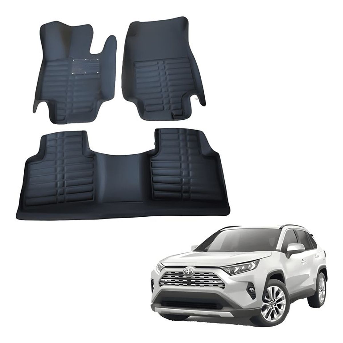 GENERICO - Cubre Piso Calce Perfecto 3D Toyota Rav4 2019 Al 2024