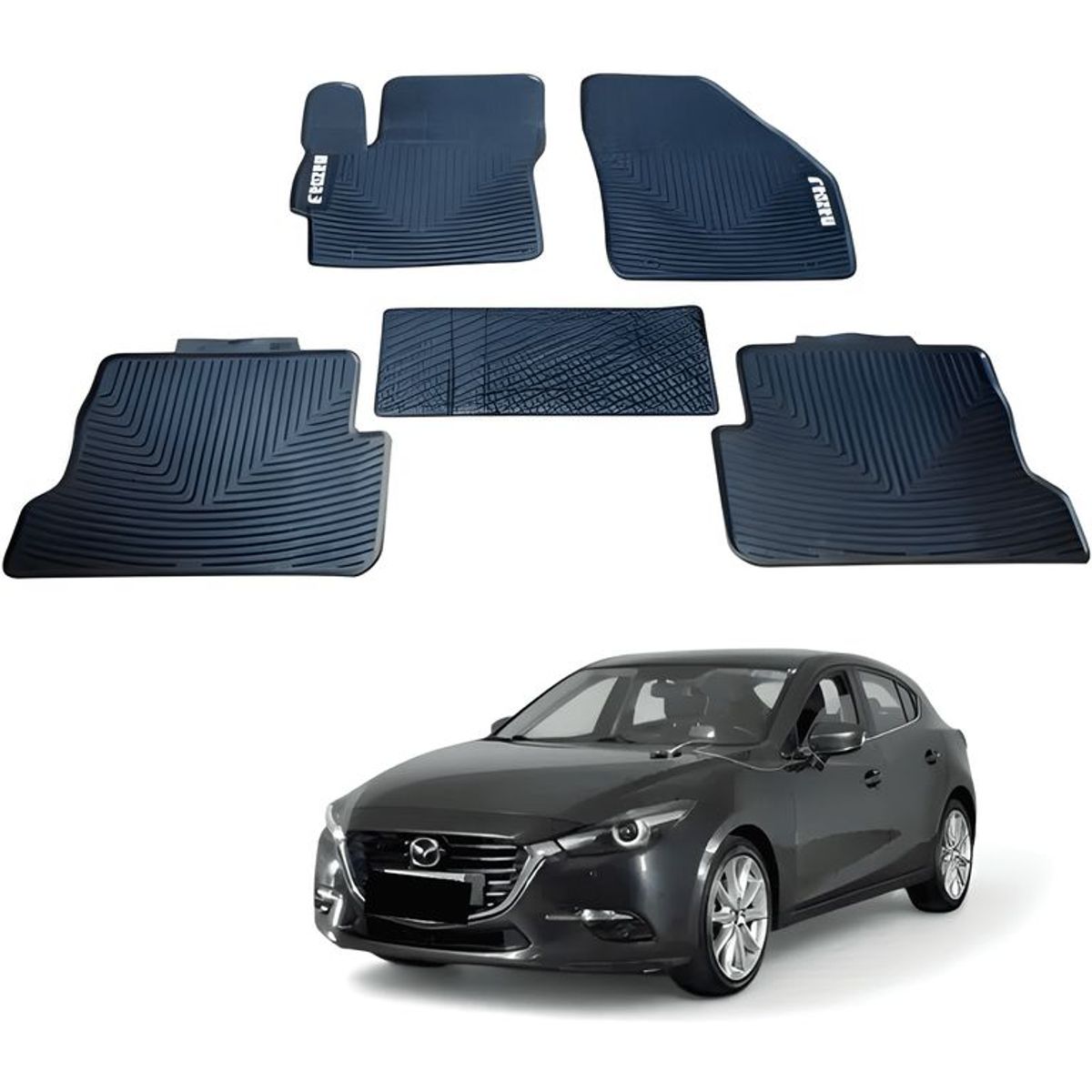 GENERICO - Piso De Goma 3D Para Mazda 3 2006 -2012 Calce Perfecto