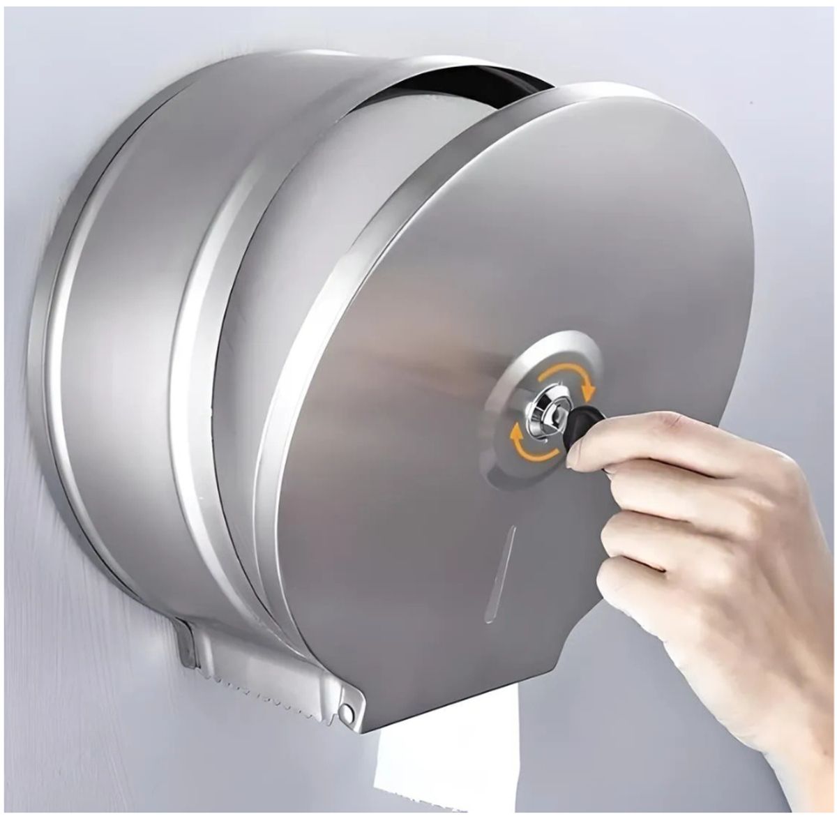 GENERICO - Dispensador industrial para Papel Higiénico Inoxidable Con Llave