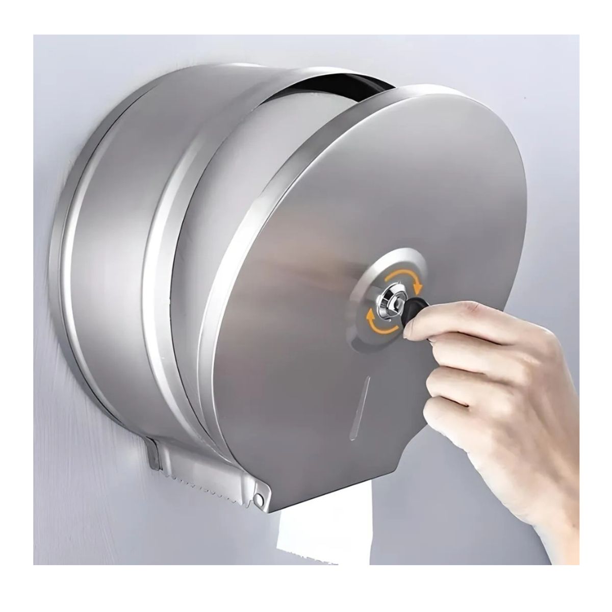 GENERICO - Dispensador industrial para Papel Higiénico Inoxidable Con Llave