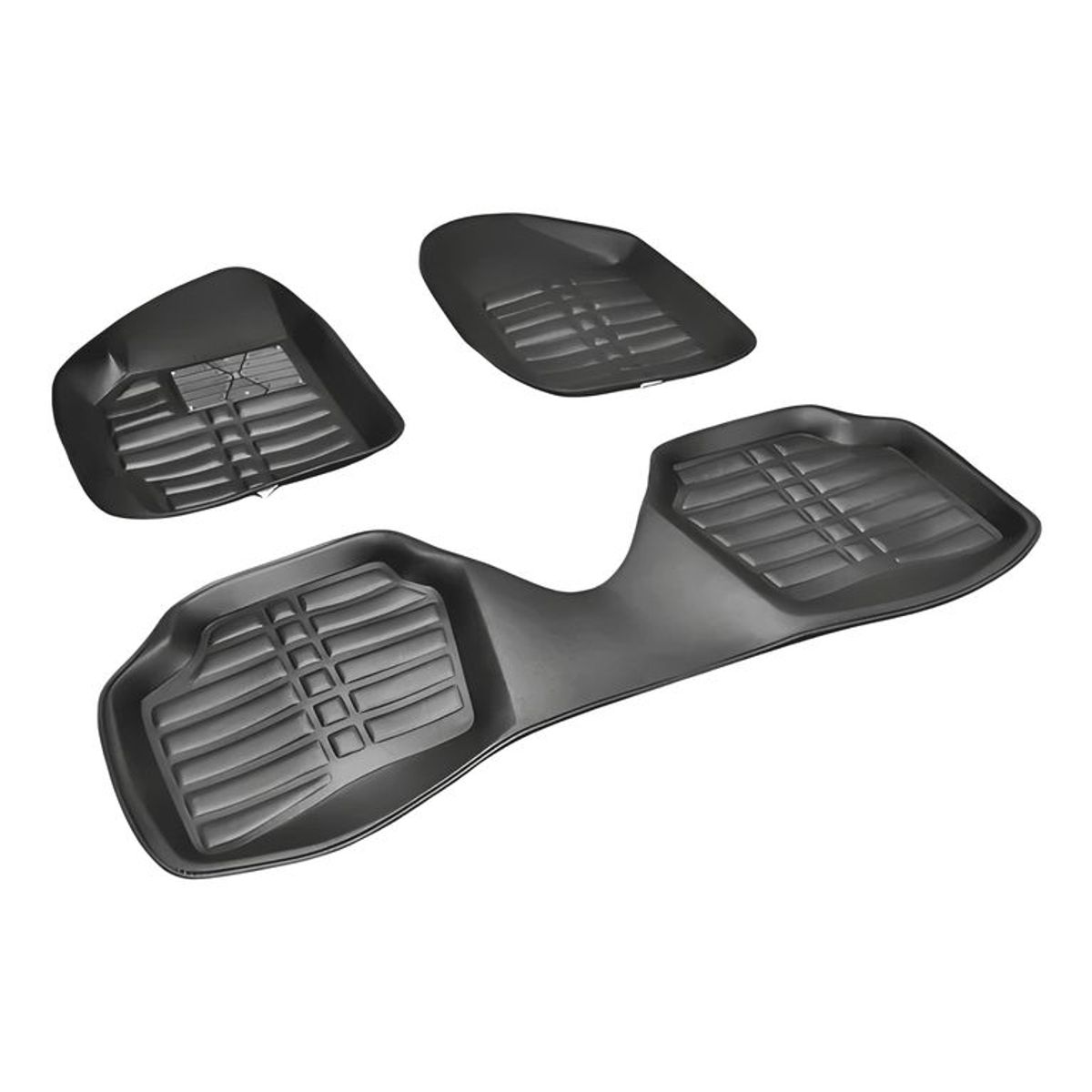 GENERICO - Alfombra Piso Tipo Bandeja Auto 3 Pieza Impermeable Camello