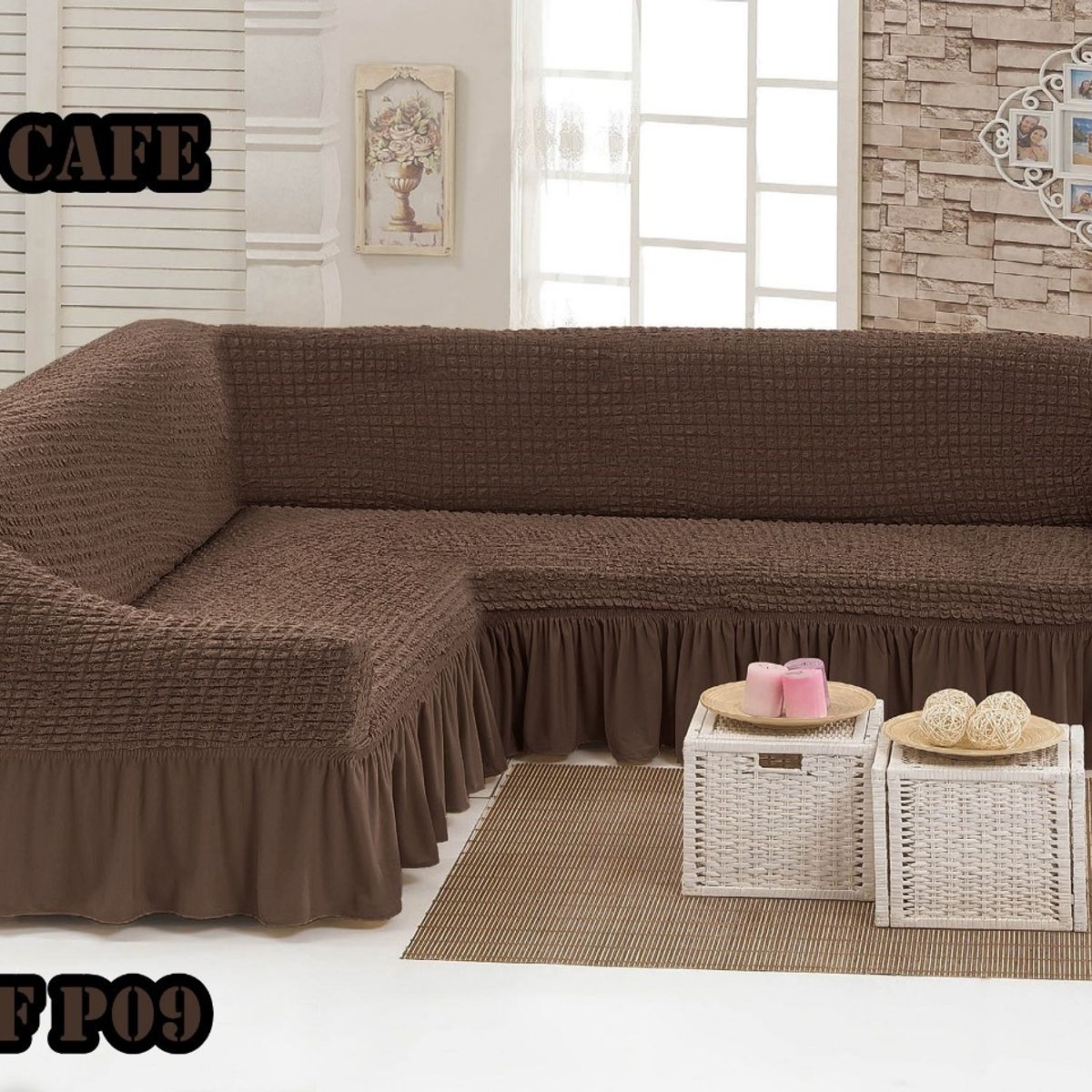 GENERICO - Funda Cubre sillón Tipo L Turco