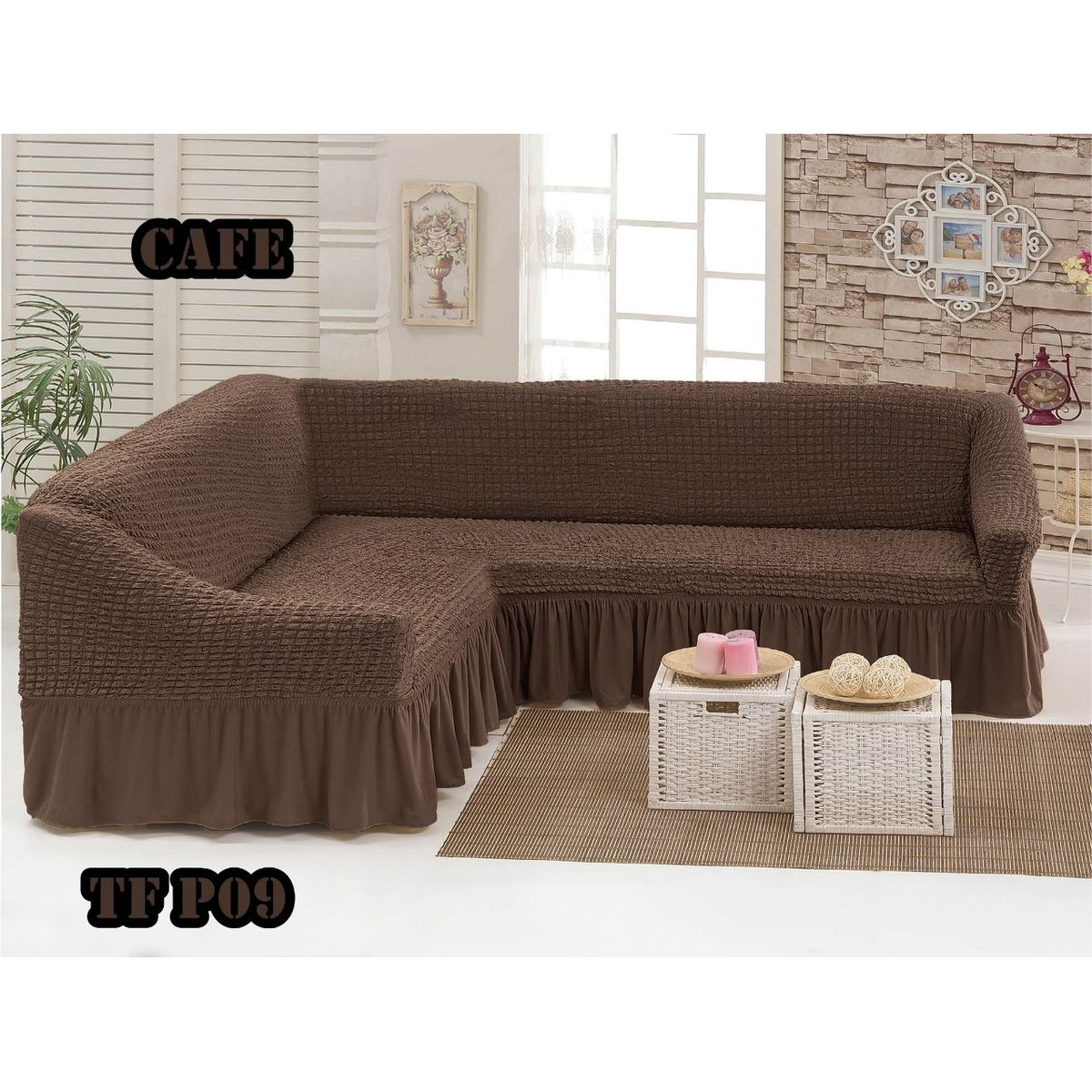 GENERICO - Funda Cubre sillón Tipo L Turco