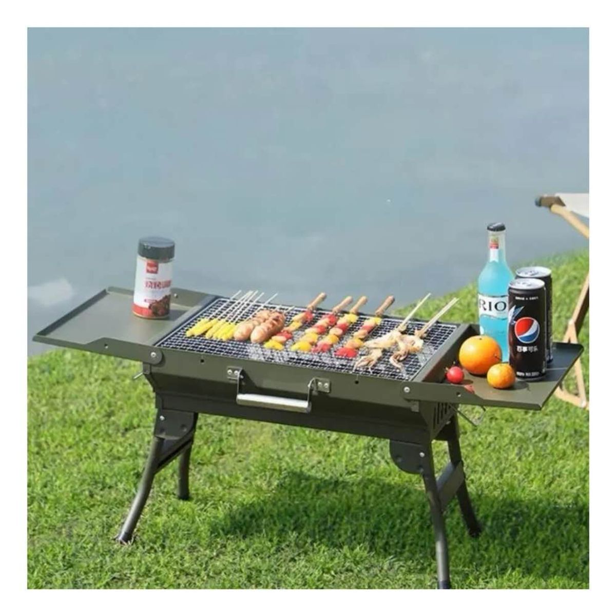 GENERICO - Parrillas de barbacoa Plegable al aire libre Parrilla portátil Parrilla de carbón