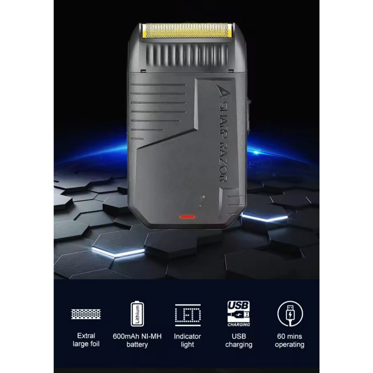 VGR - MINI AFEITADORA SHAVER MEN RECARGABLE