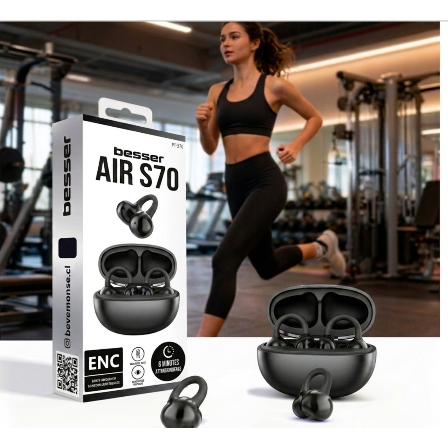 AirPods本体 ブラック GENERICO Audifonos Besser Airpod S70 Blanco | Falabella Chile