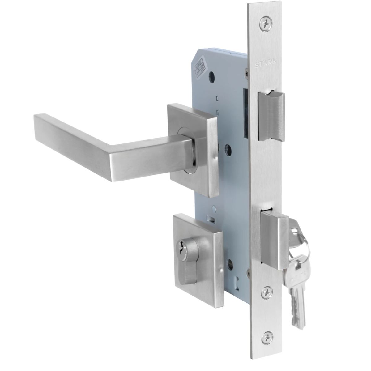 GENERICO - Cerradura de embutir puerta acc princ Cilin 2 lado Manilla int DERECHA MIKA AI Stärk Design