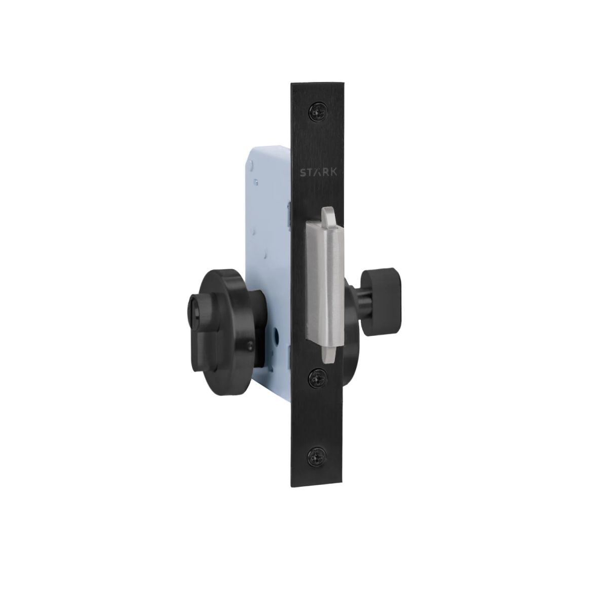 GENERICO - Cerradura de embutir puerta corredera Stärk Design baño seg int  ranura emerg ext BL