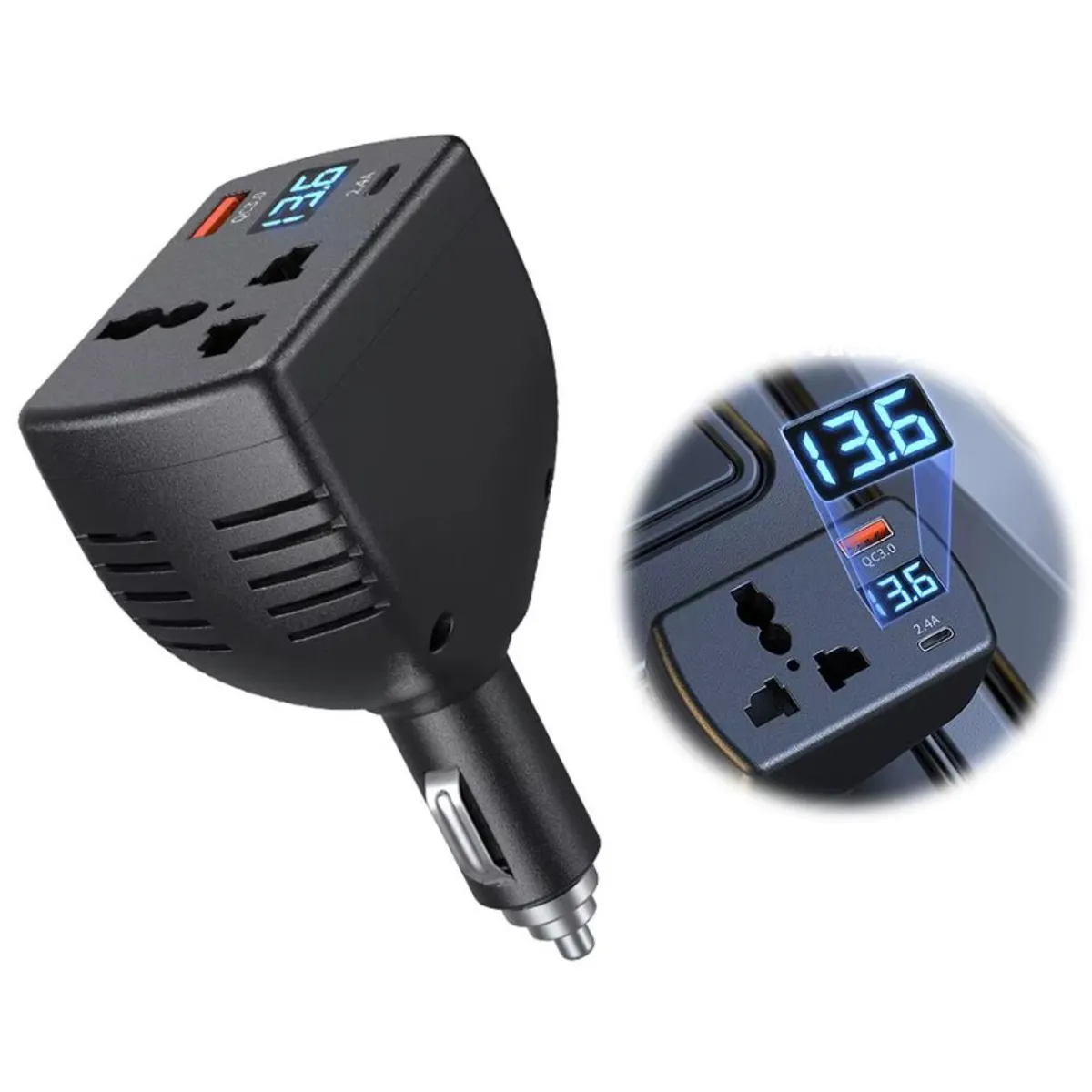 GENERICO - Inversor De Corriente Para Auto 12v220 150w Universal Usb