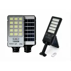 TASBEL - Pack Focos Solar LED Exterior 1000W + 500W IP66 Sensor Movimiento Jardin Patio Calle
