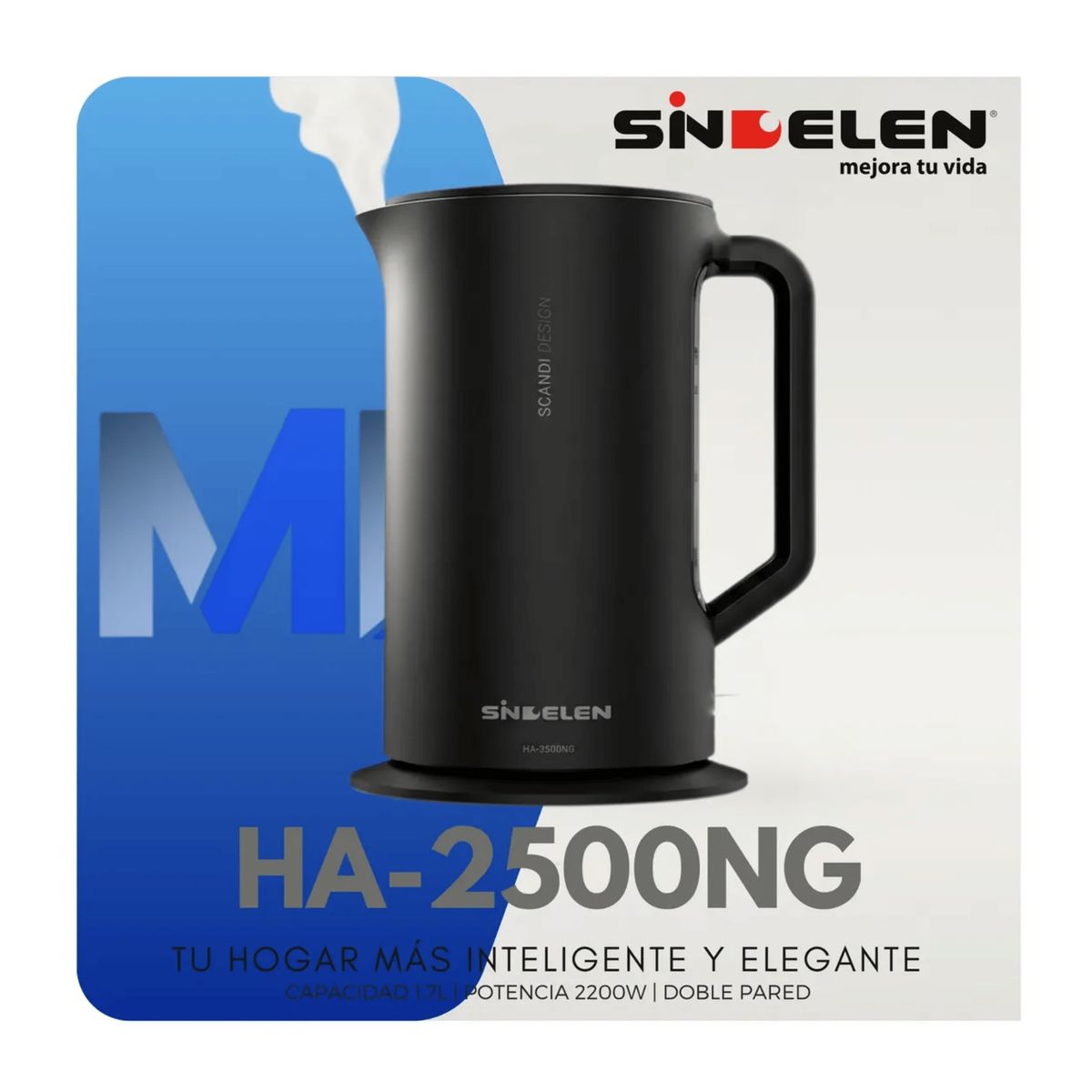 SINDELEN - Hervidor Sindelen Scandi Design 1.7 L Matte Control Strix
