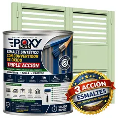 EPOXY - ESMALTE SINTETICO - CONVERTIDOR OXIDO - 1-16 GALÓN - VERDE BLANCO
