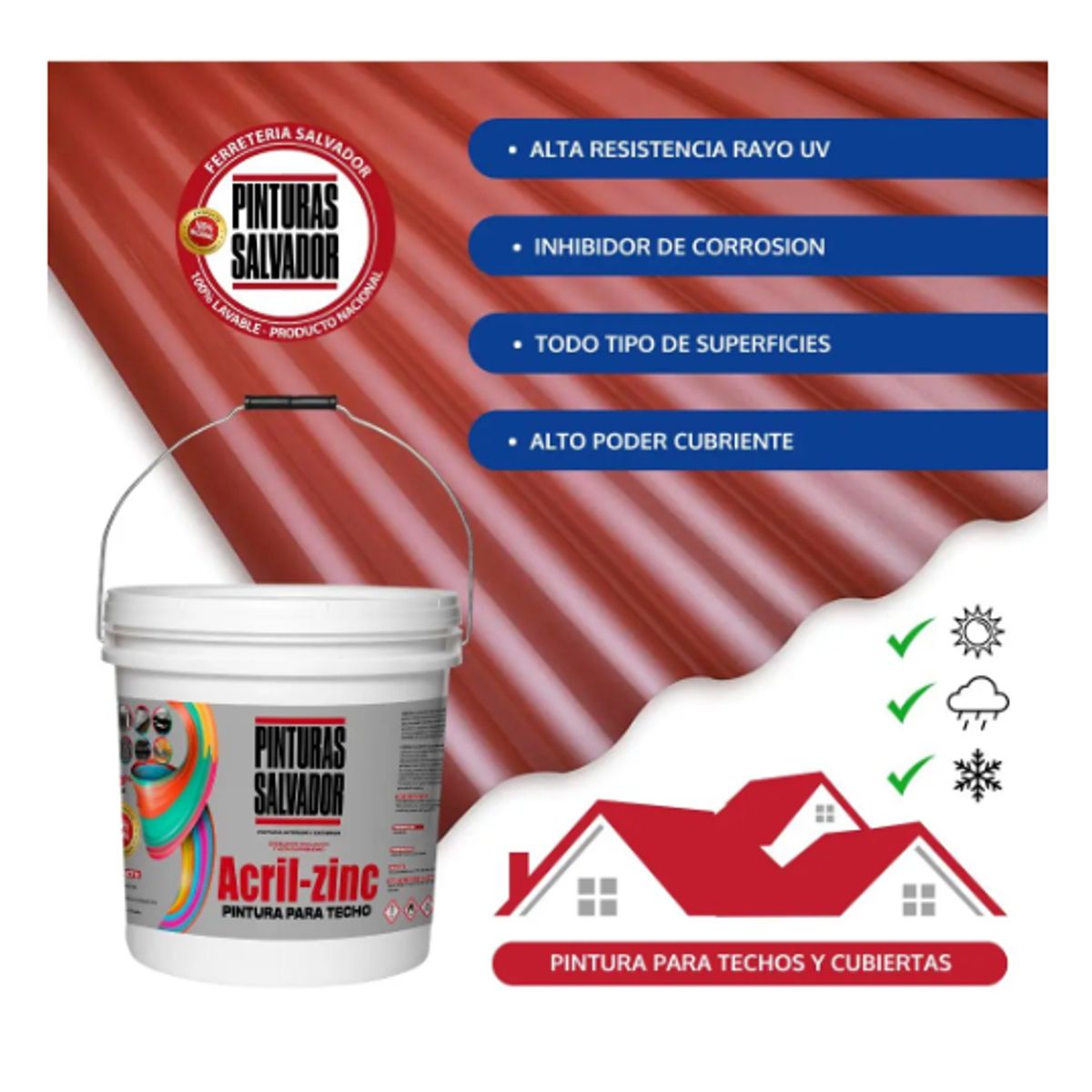 GENERICO - GALÓN ACRIL ZINC GRIS 4lts