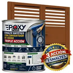 EPOXY - ESMALTE SINTETICO - CONVERTIDOR OXIDO - 1-16 GALÓN - MARRÓN BARRO