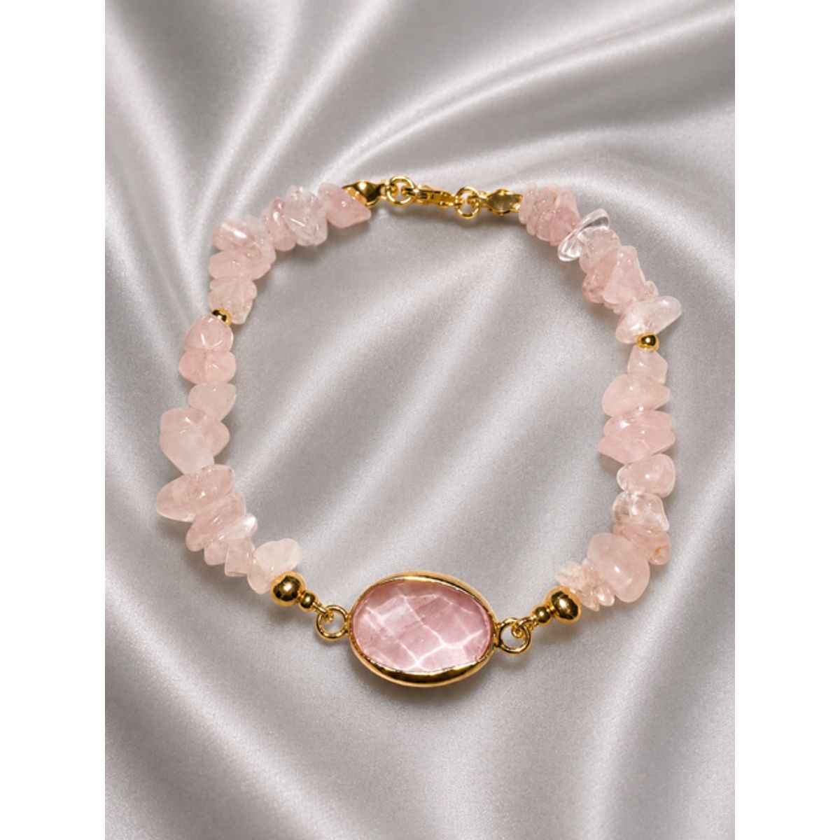 GENERICO - Pulsera Cuarzo Rosa Natural