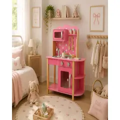 GENERICO - Cocina Infantil de Madera Estilo Vintage