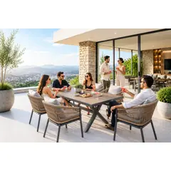 MODRA - Juego de Comedor Exterior Extensible