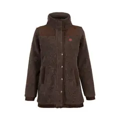 PANAMA JACK - Chaqueta Mujer Sherpa Polar Jaspeado Marrón oscuro