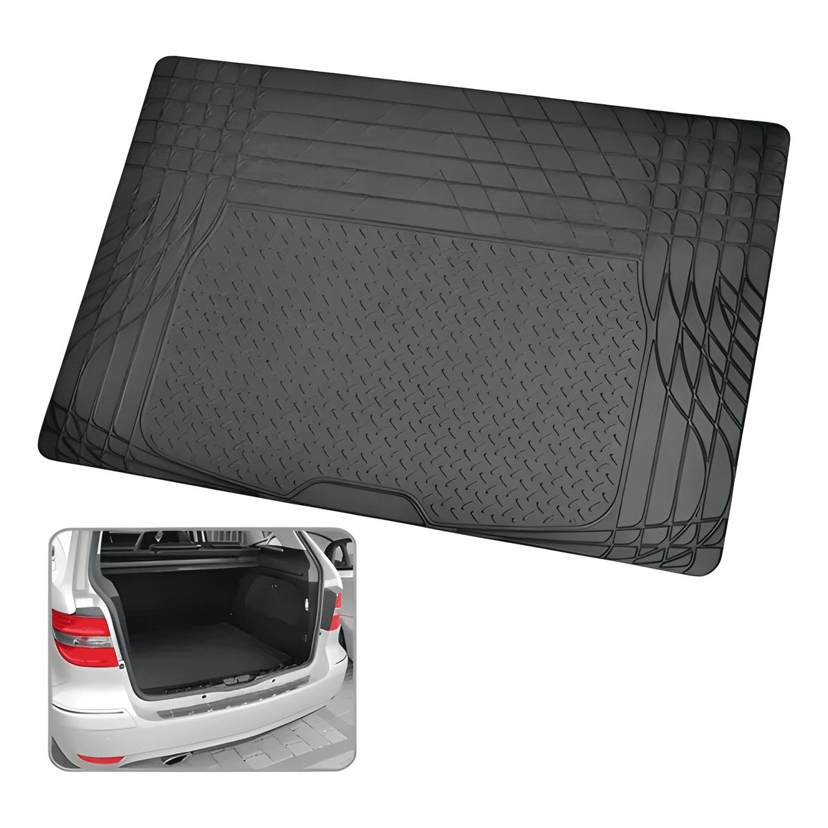 GENERICO - Cubre Maleta Goma Maletero Auto SUV Antideslizante 120x80cm