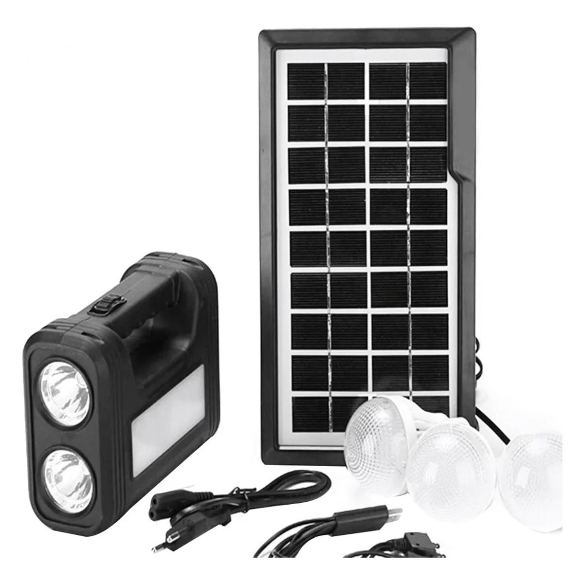 GENERICO - Kit Multiusos Sistema de Iluminación Generador Solar Portátil