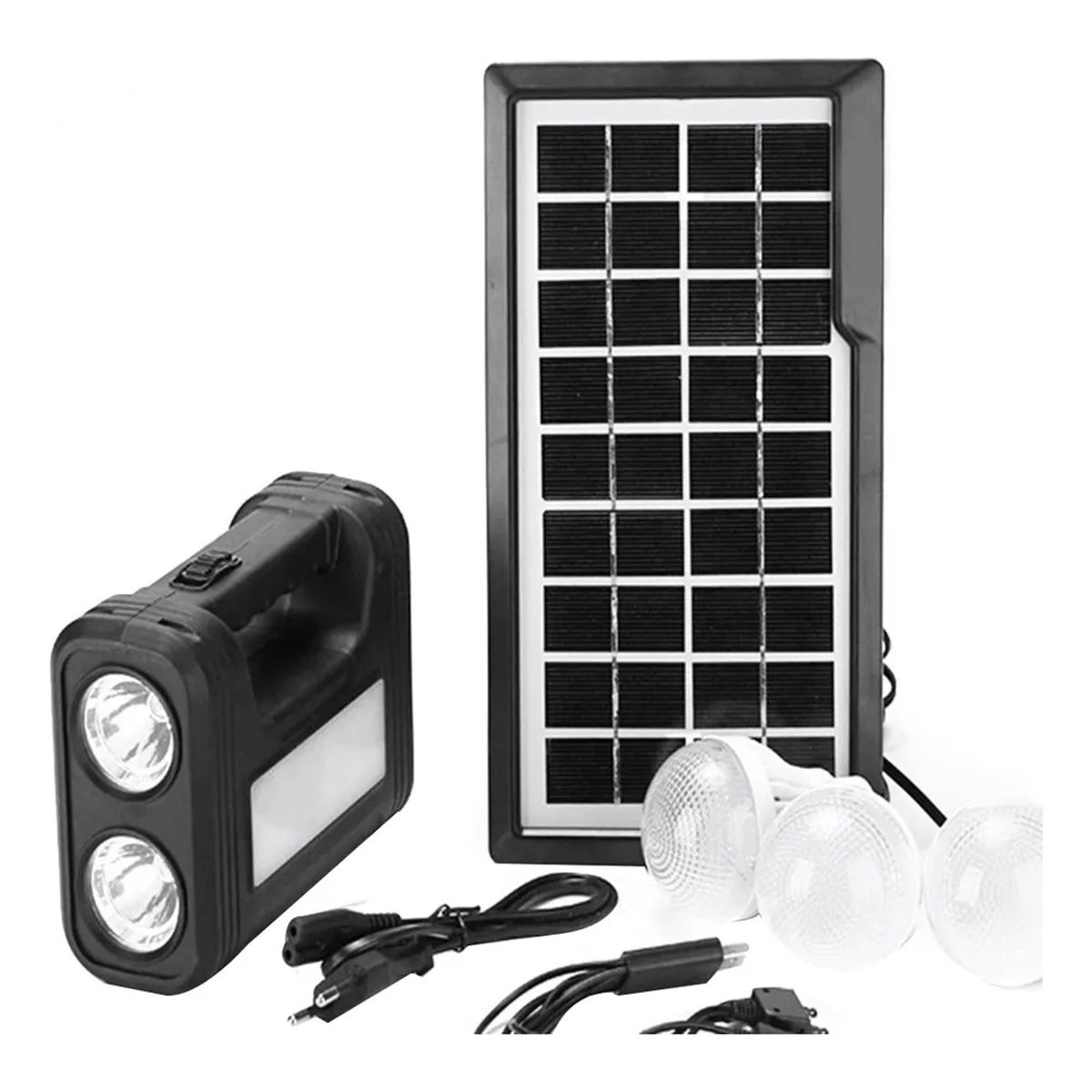 GENERICO - Kit Multiusos Sistema de Iluminación Generador Solar Portátil