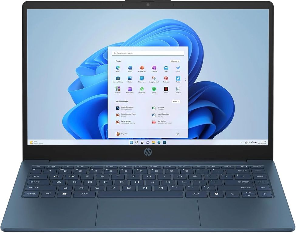 Notebook 14 inch HD AMD Athlon 7120 4GB RAM 128GB UFS WIN 11 Azul Lunar