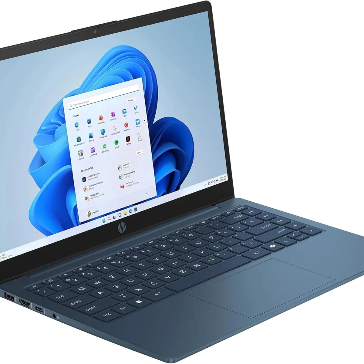 HP - Notebook HP 14 inch HD AMD Athlon 7120 4GB RAM 128GB UFS WIN 11 Azul Lunar