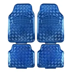 GENERICO - Alfombra Cubre Piso Metálico Colores Set 4pcs Auto Tuning