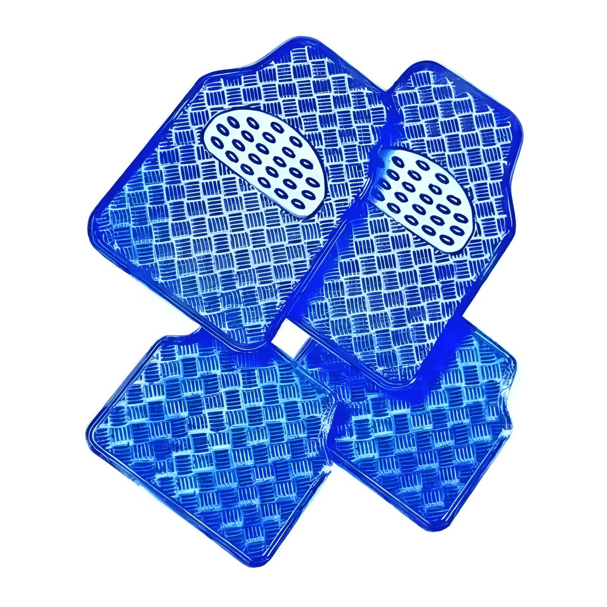 GENERICO - Alfombra Cubre Piso Metálico Colores Set 4pcs Auto Tuning