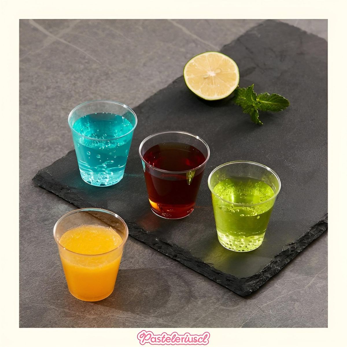 PASTELERIUSCL - Set 50 Vasos Shot Pocillos Para Postres Vasos Plasticos 30ml Pocillos De Postre Pocillo Para Postre