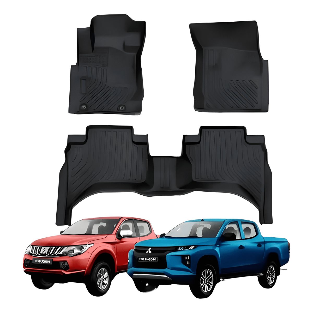 GENERICO - Cubre Pisos Calce Perfecto Mitsubishi l200 - 3 Piezas