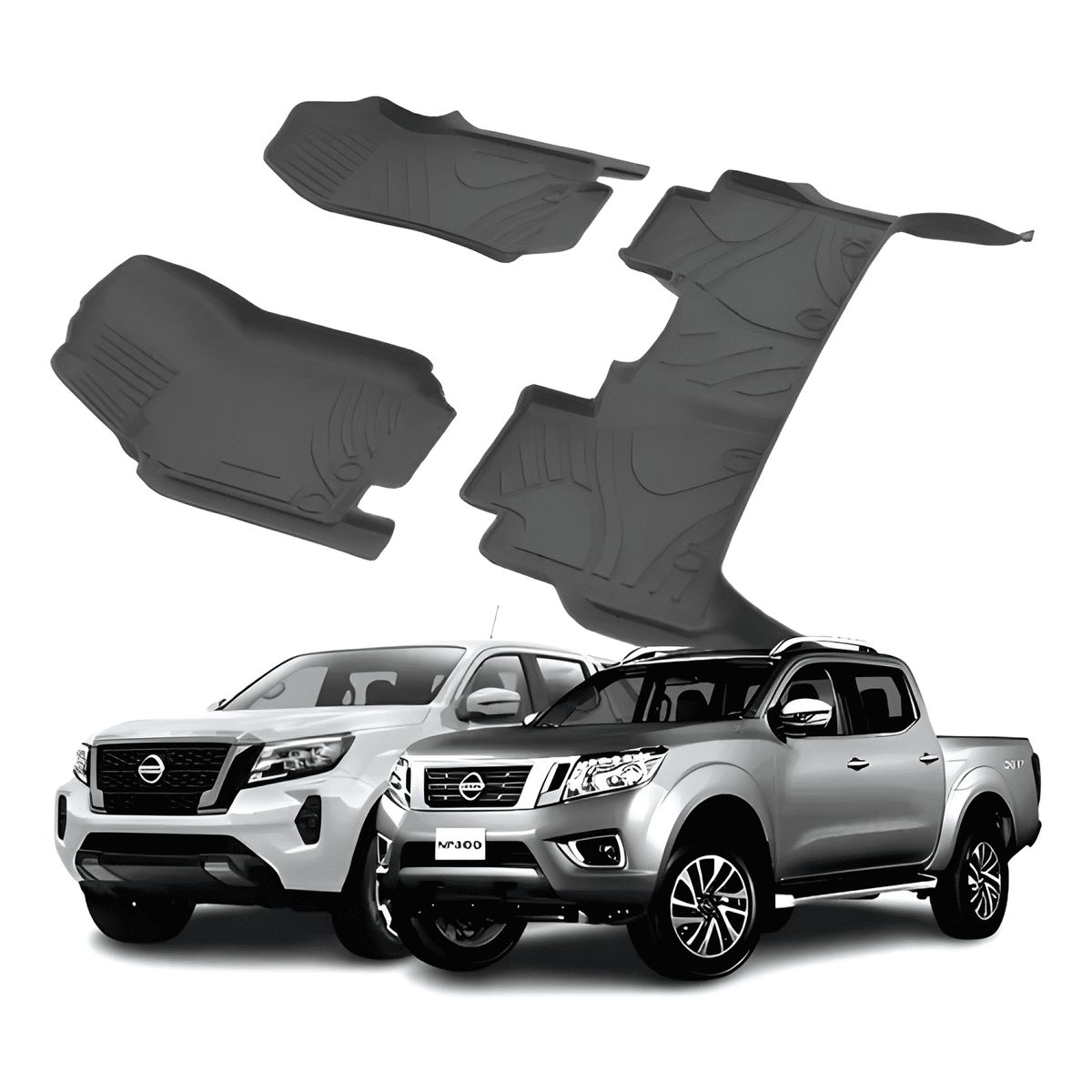 GENERICO - Cubre Pisos Calce Perfecto Nissan Navara Np300 - 3 Piezas