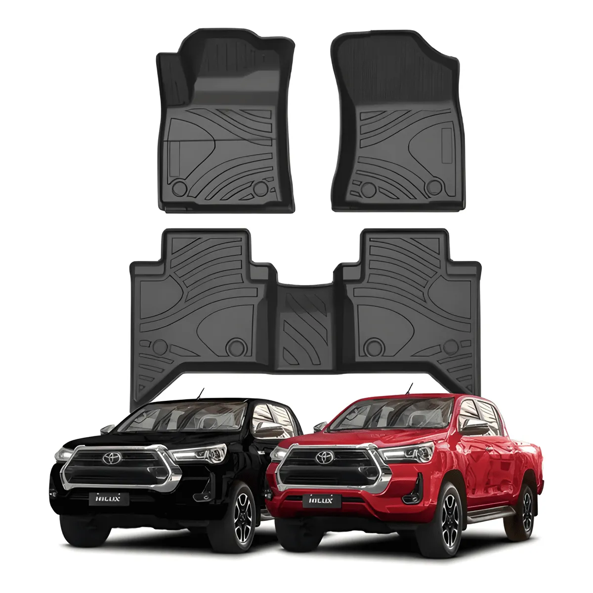 GENERICO - Cubre Pisos Calce Perfecto Toyota Hilux - 3 Piezas