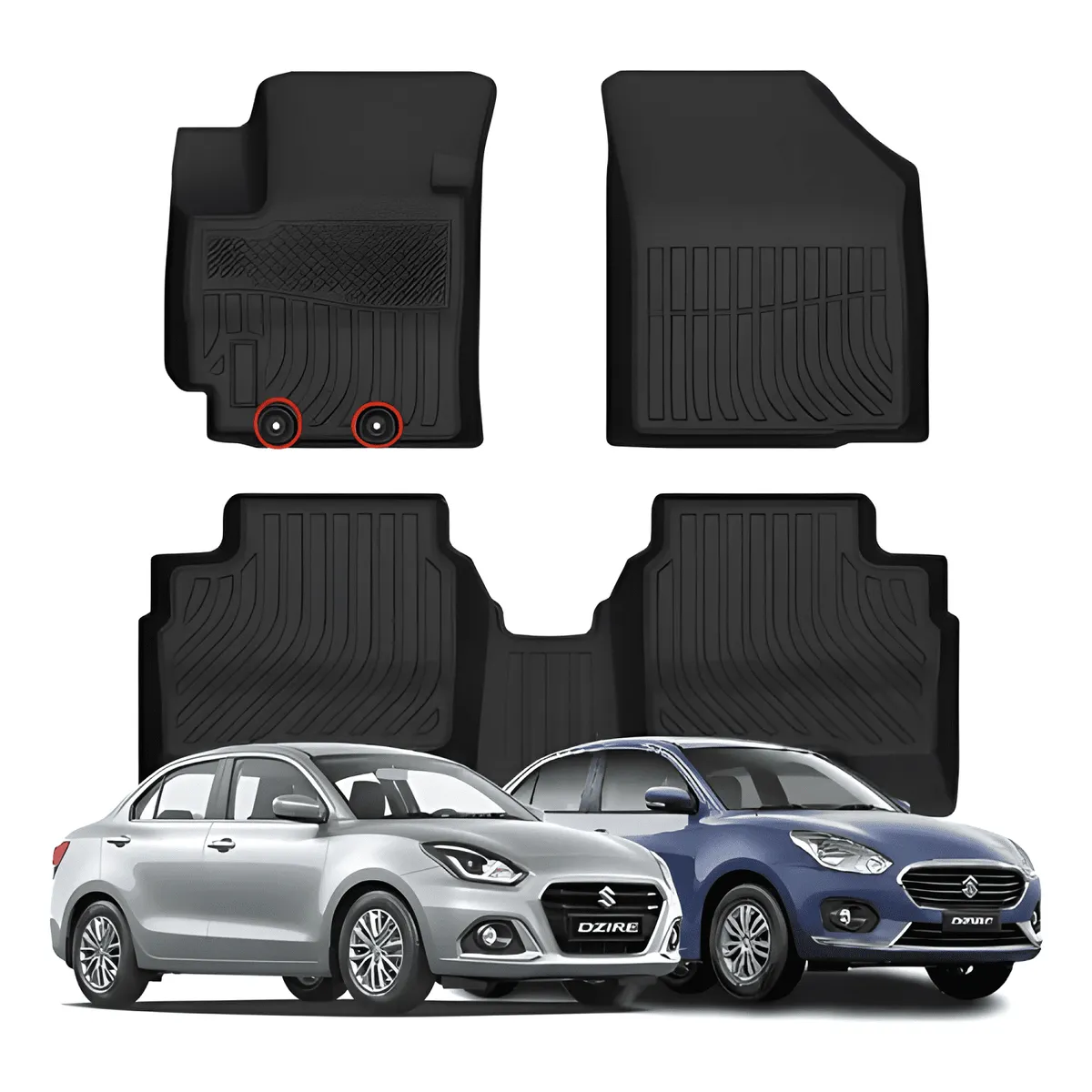 GENERICO - Cubre Pisos Calce Perfecto Suzuki Dzire - 3 Piezas