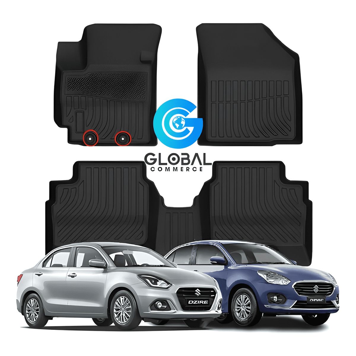 GENERICO - Cubre Pisos Calce Perfecto Suzuki Dzire - 3 Piezas