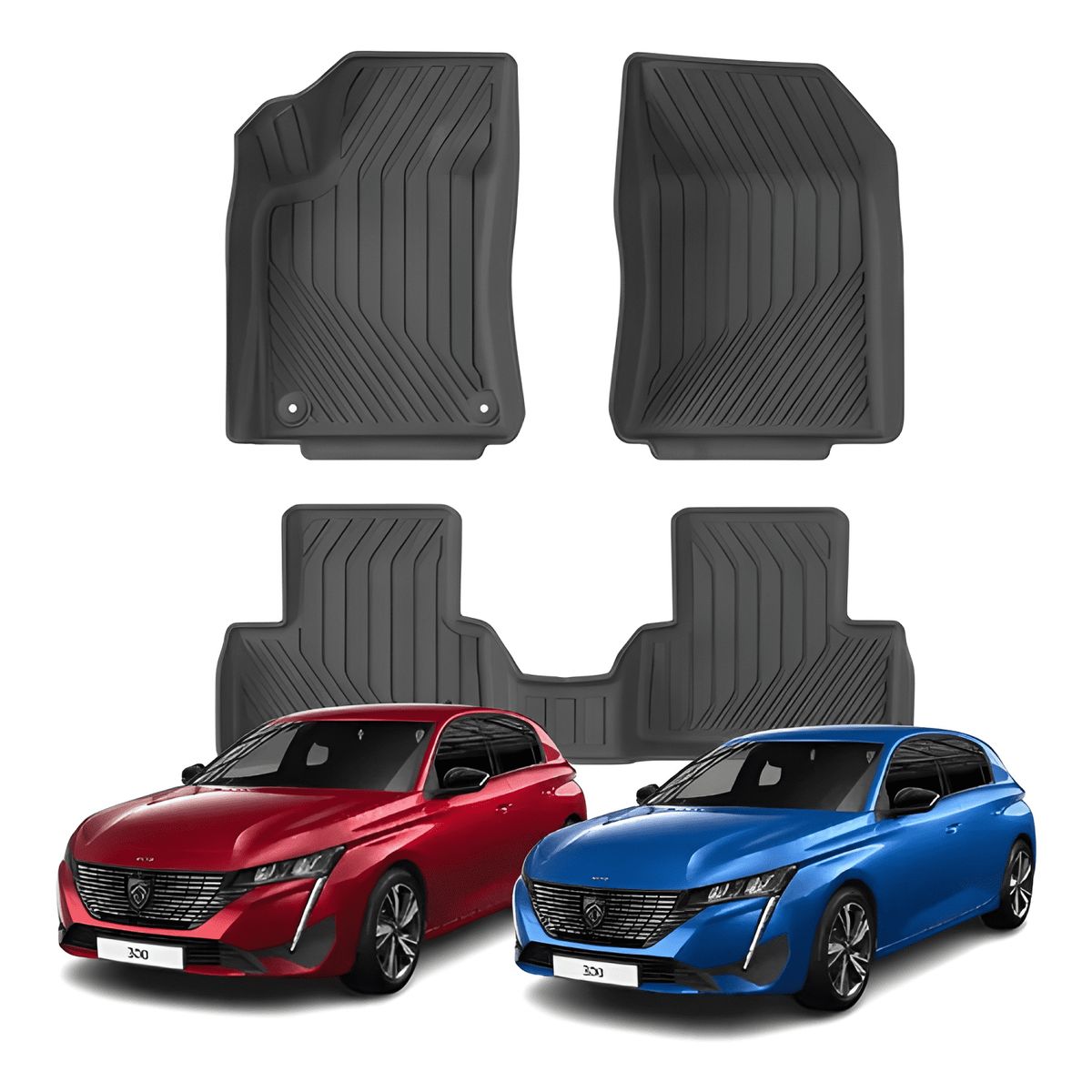 GENERICO - Cubre Pisos Calce Perfecto Peugeot 308 2022+ Act - 3 Piezas